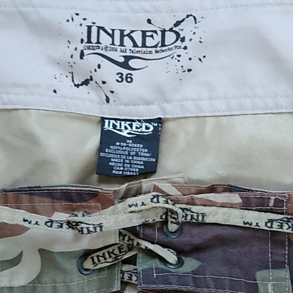 Men's Inked camo boardshorts/swim trunks size 36 - Picture 7 of 12